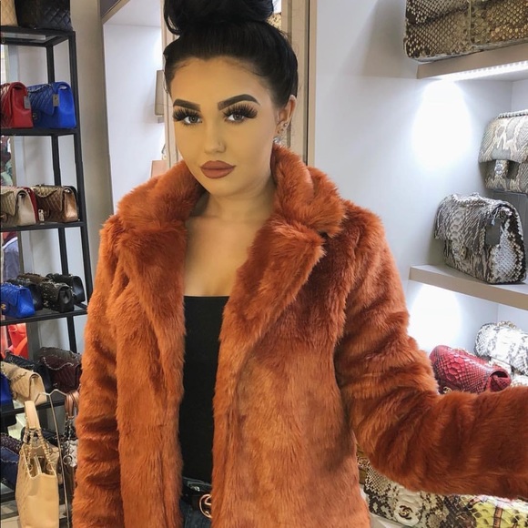 rust fur jacket